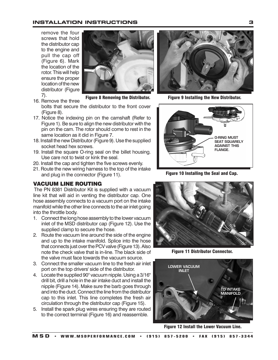 MSD 8381 GM LT-1 5.7L 93-94 Distributor Installation User Manual | Page 3 / 4