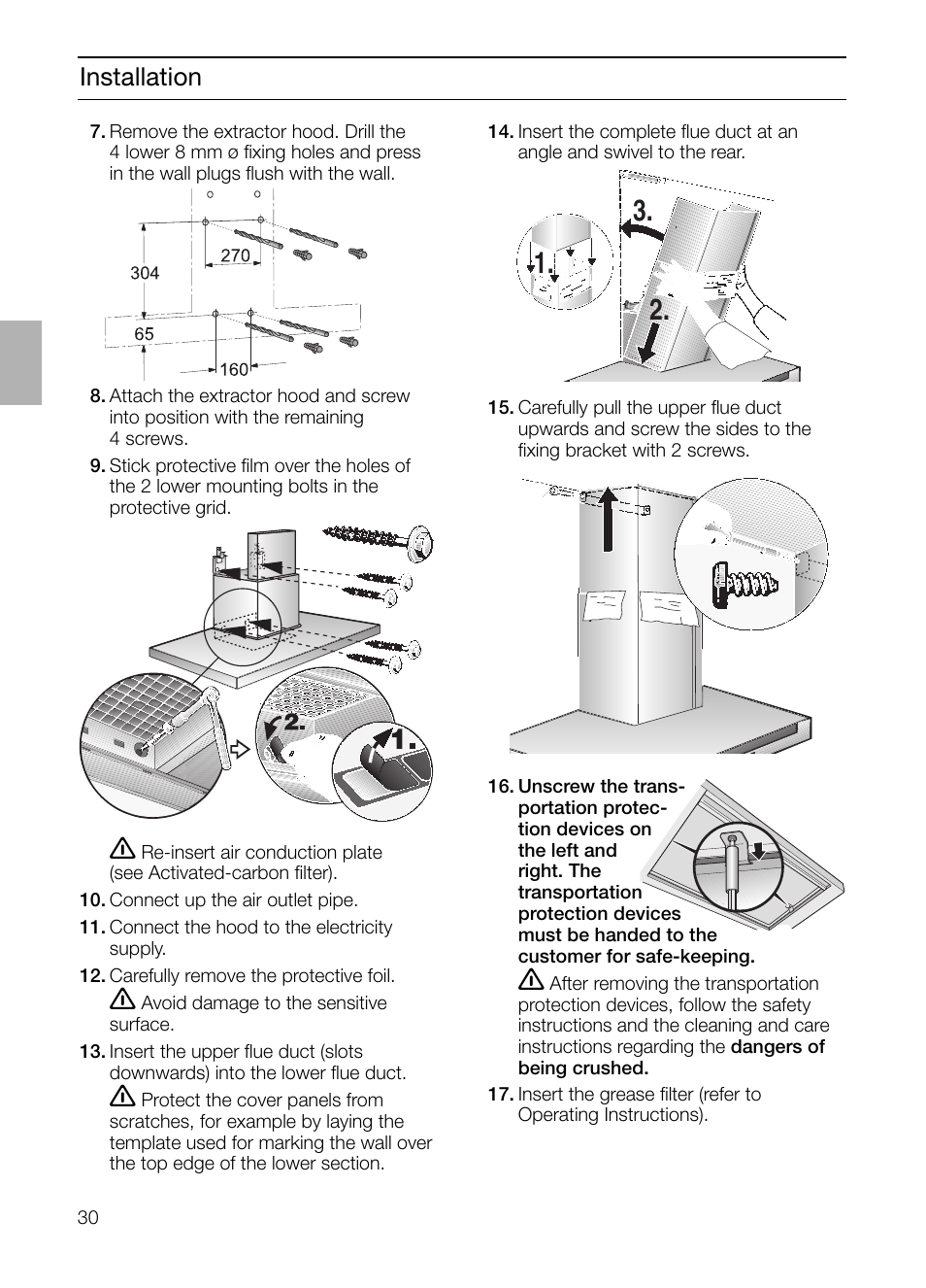 Installation | Siemens LC 957 AA 70 User Manual | Page 30 / 108