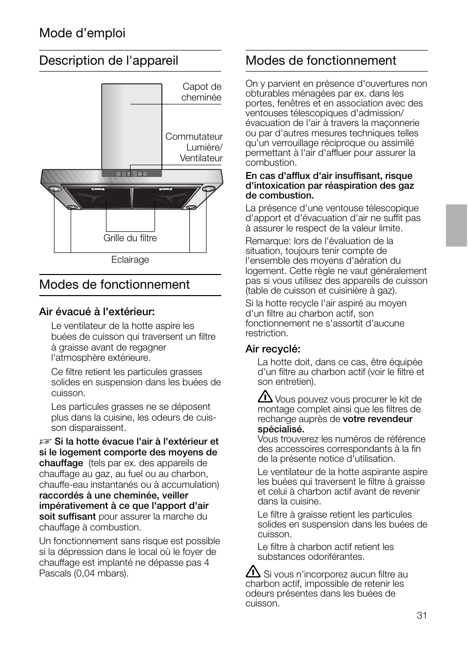 Mode d’emploi | Siemens LC 957 AA 70 User Manual | Page 31 / 108