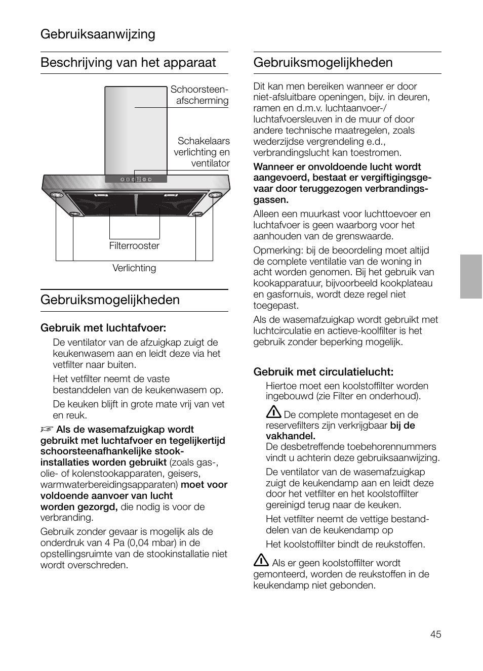 Gebruiksaanwijzing | Siemens LC 957 AA 70 User Manual | Page 45 / 108