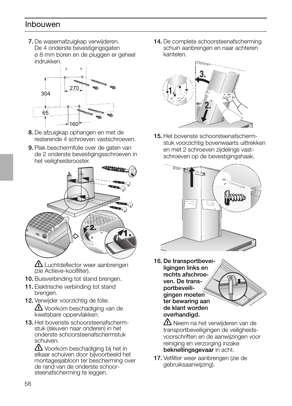 Inbouwen | Siemens LC 957 AA 70 User Manual | Page 58 / 108