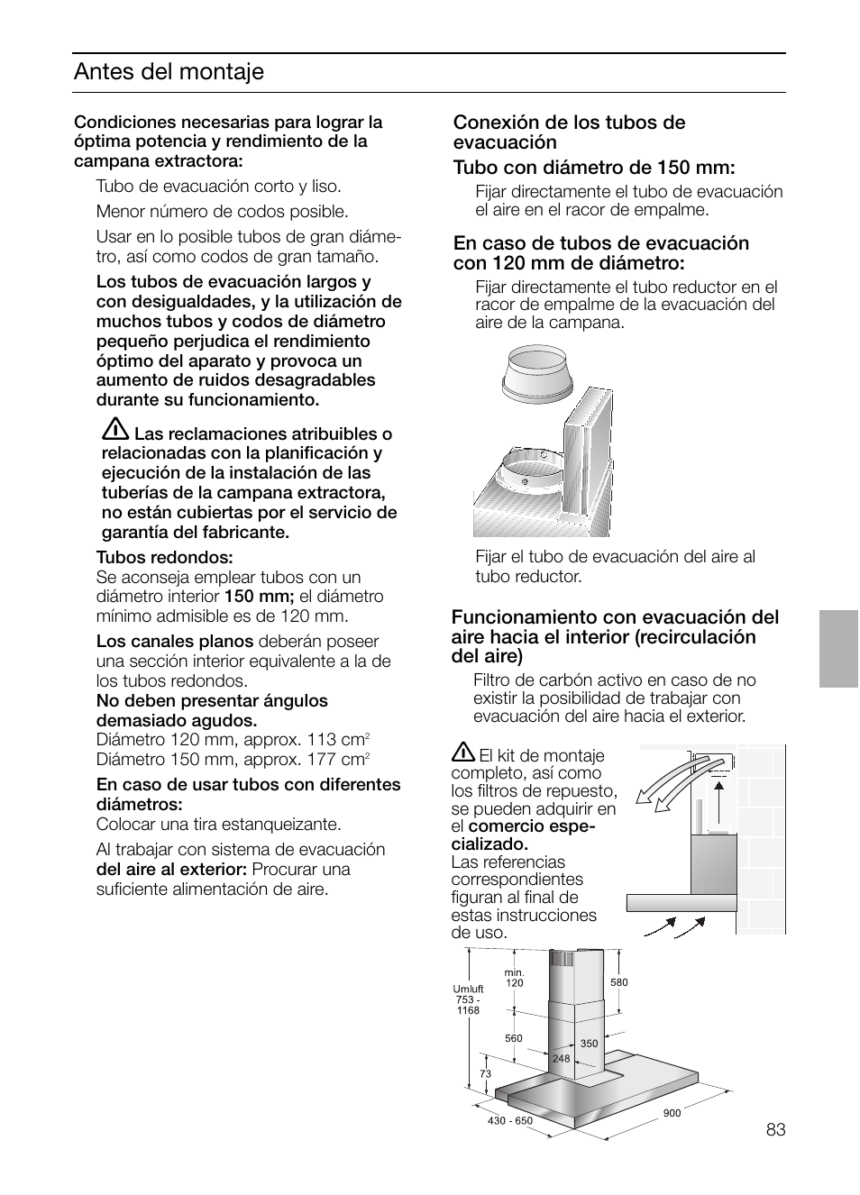 Antes del montaje | Siemens LC 957 AA 70 User Manual | Page 83 / 108