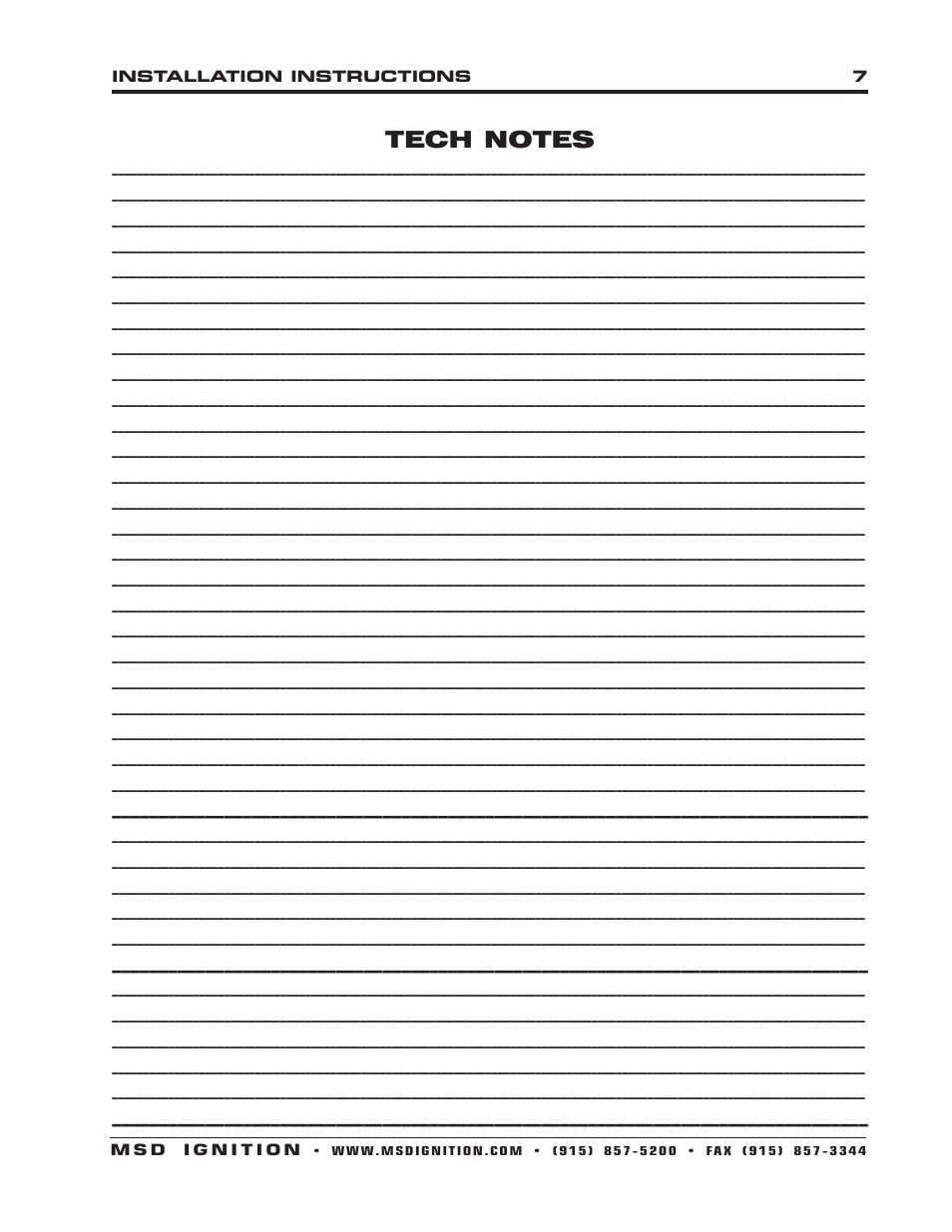 MSD 8975 Digital Multi-Retard Installation User Manual | Page 7 / 8