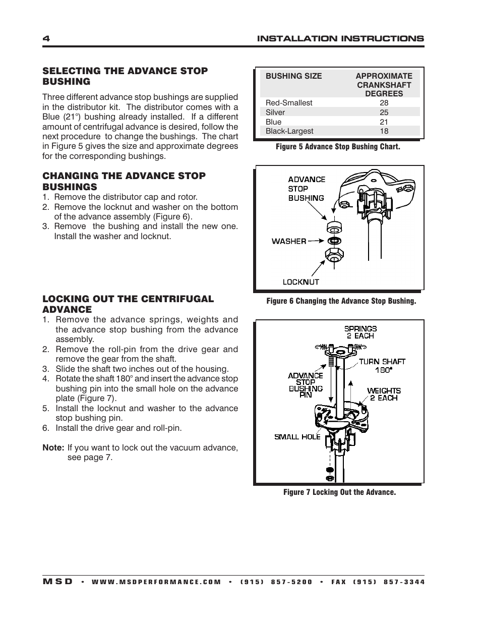 MSD 8573 Flathead Ford Ready to Run Distributor for '49-'53 Installation User Manual | Page 4 / 8
