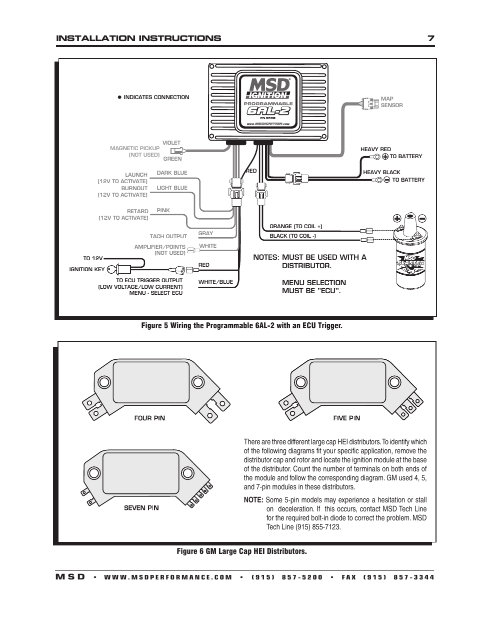 MSD 6530 Digital Programmable 6AL-2 Installation User Manual | Page 7 / 20