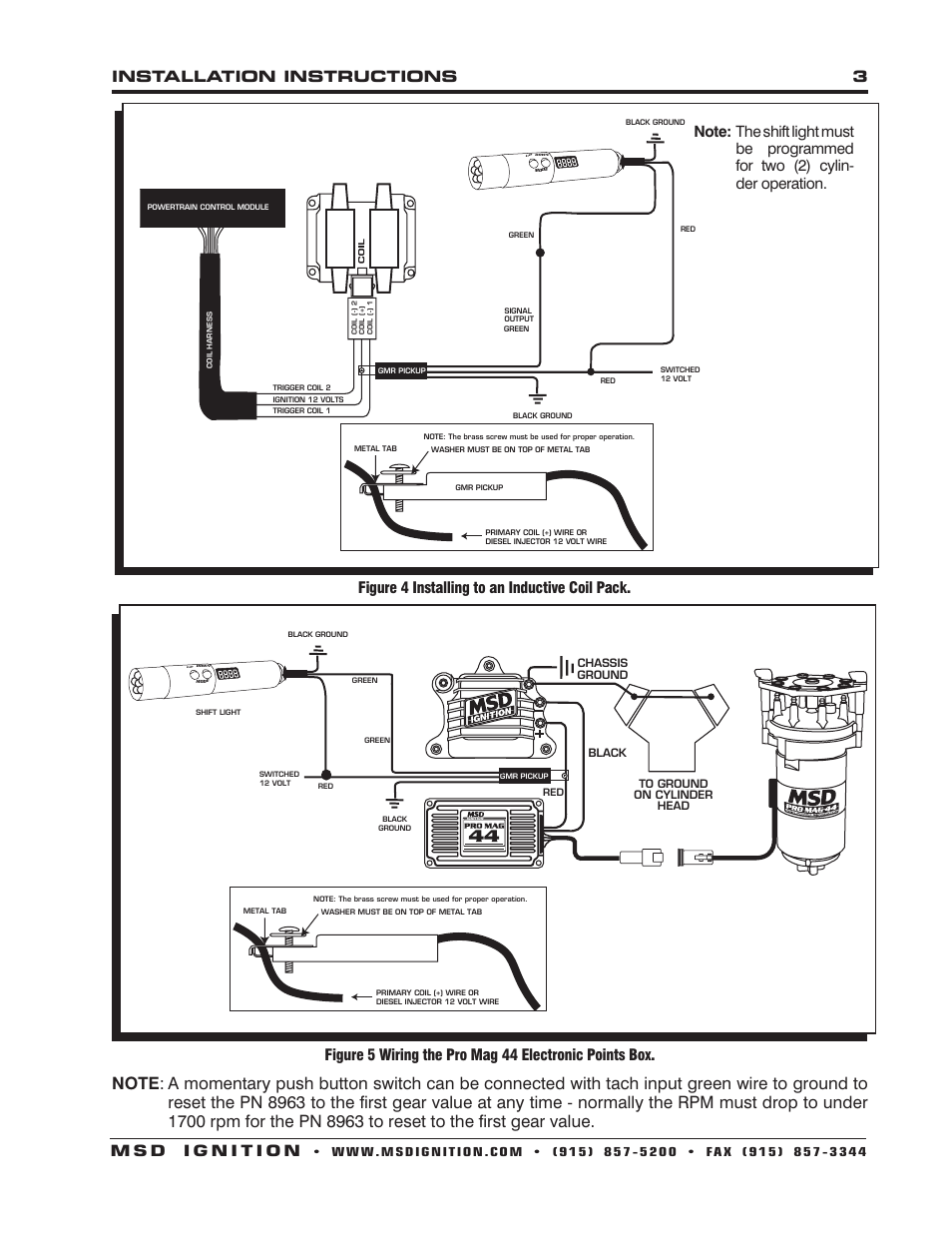 Figure 4 installing to an inductive coil pack | MSD 8963 Digital Programmable Shift Light Installation User Manual | Page 3 / 4