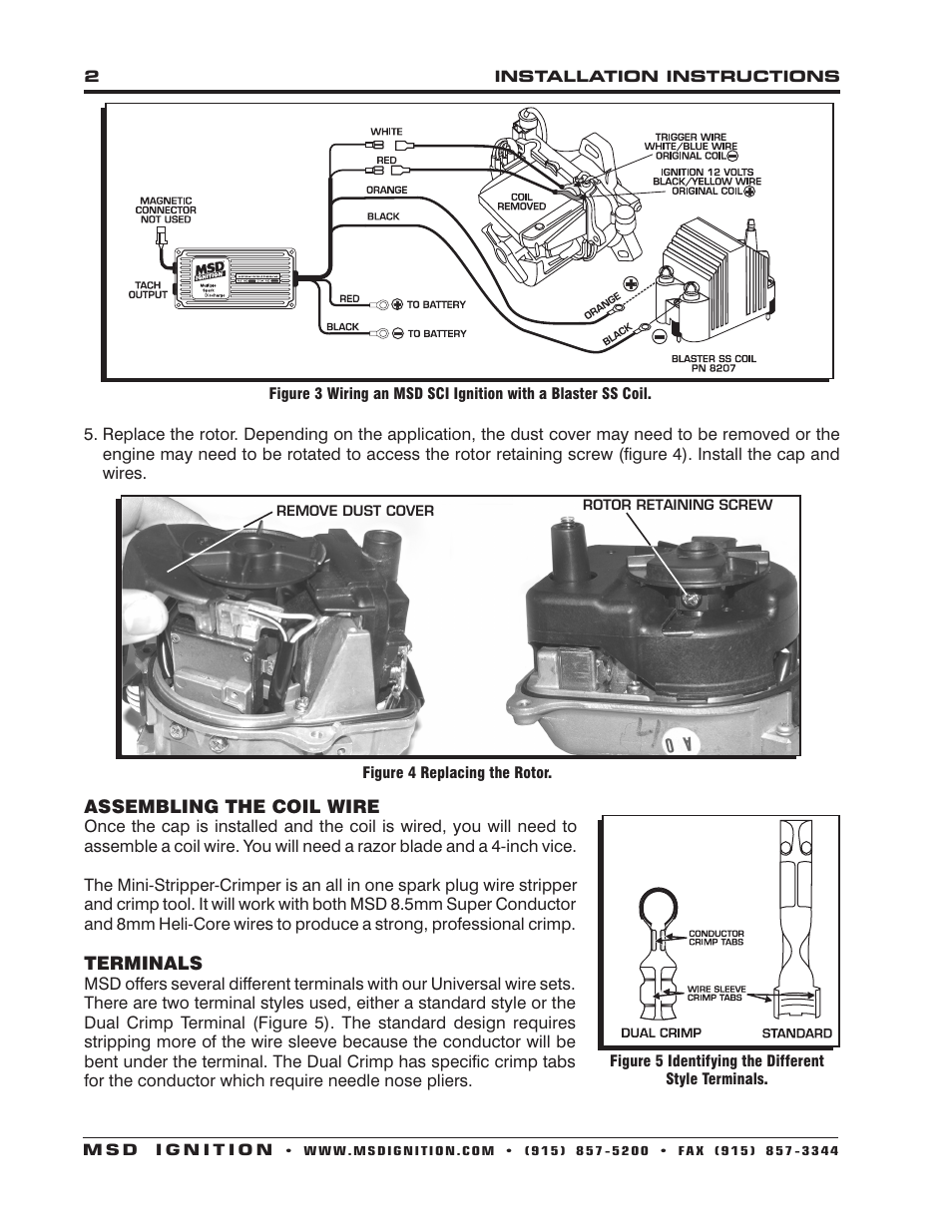 MSD 82933 Modified Distributor Cap and Rotor for Acura Integra GSR 94-01 Installation User Manual | Page 2 / 4