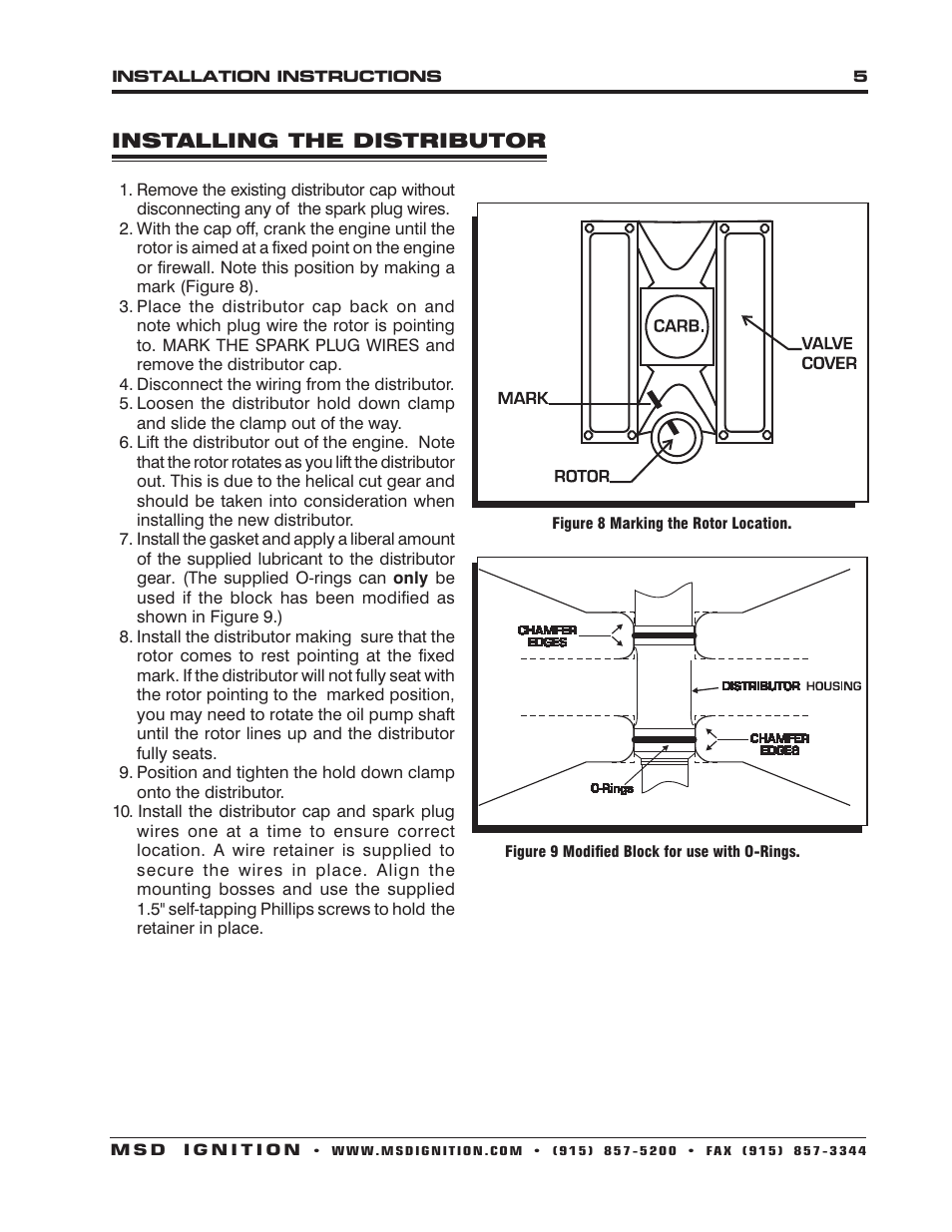MSD 8474 HEI Distributor Kit Installation User Manual | Page 5 / 8