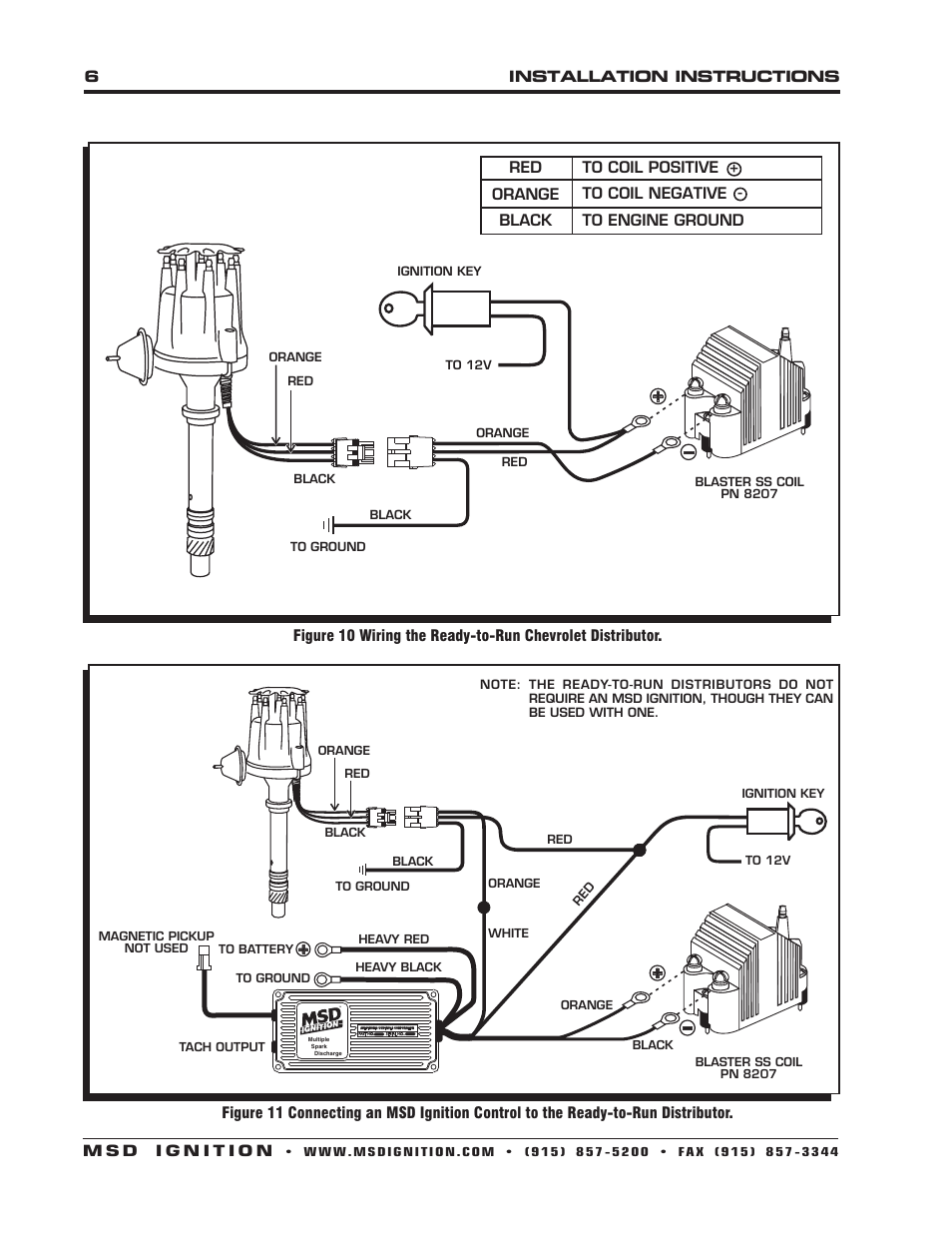 MSD 8474 HEI Distributor Kit Installation User Manual | Page 6 / 8