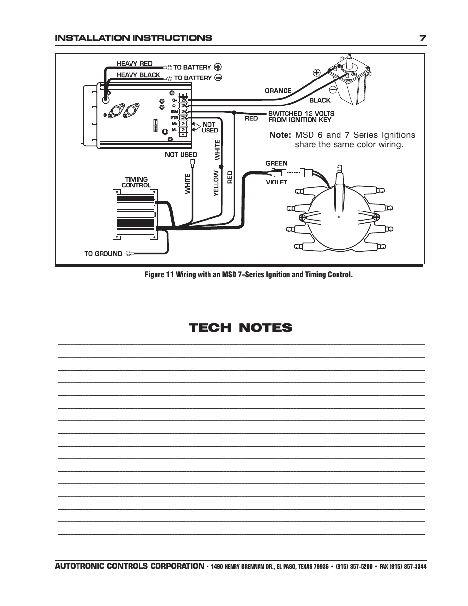 MSD 8353 Ford Front Mount Flathead Pro-Billet Distributor Installation User Manual | Page 7 / 8