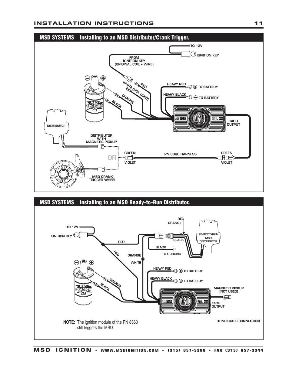 MSD 6440 40th Anniversary 6AL Ignition Control Installation User Manual | Page 11 / 16