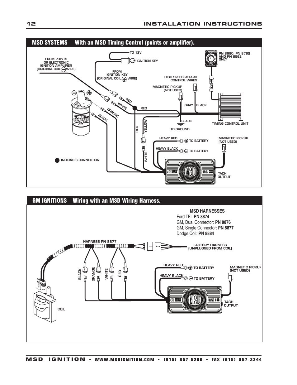 MSD 6440 40th Anniversary 6AL Ignition Control Installation User Manual | Page 12 / 16