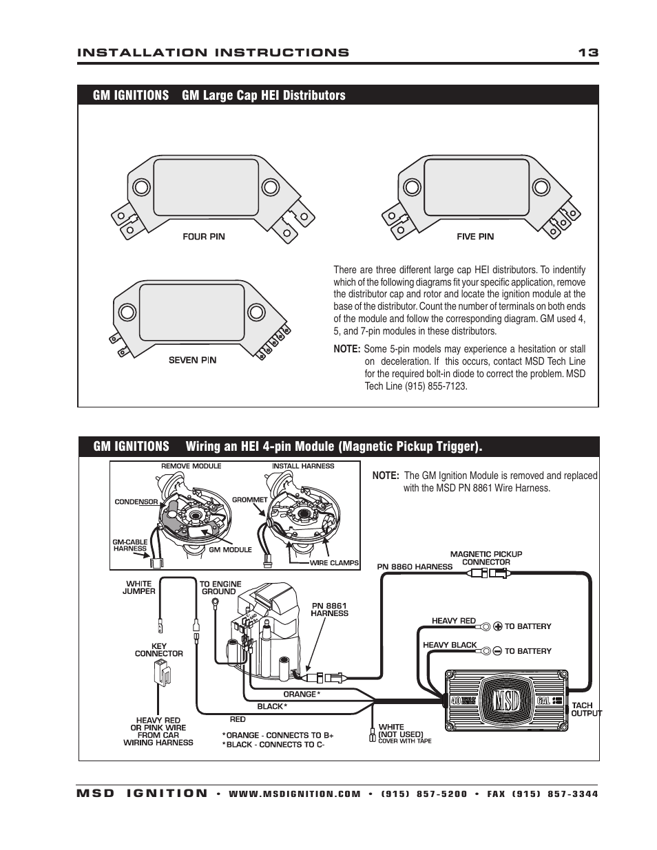 MSD 6440 40th Anniversary 6AL Ignition Control Installation User Manual | Page 13 / 16