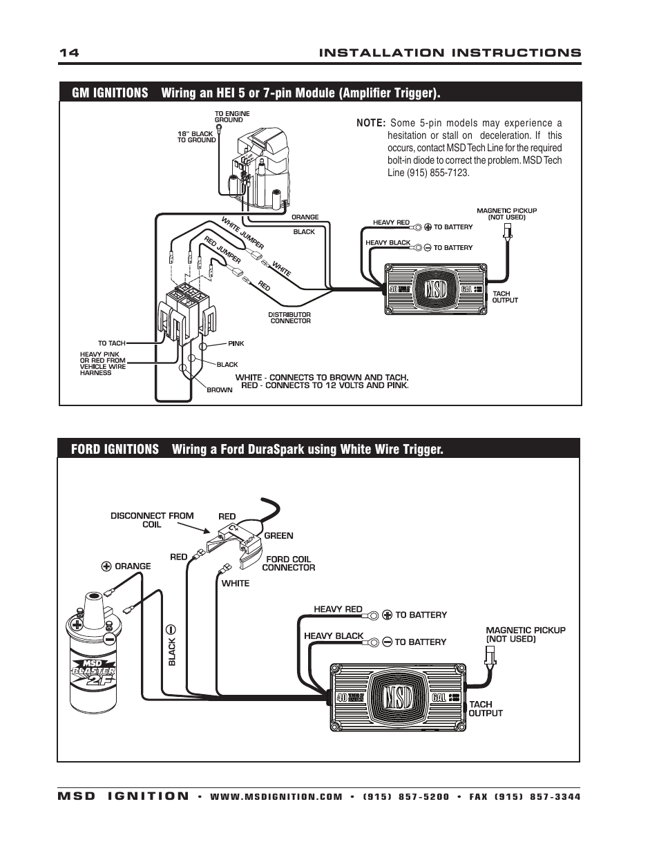 MSD 6440 40th Anniversary 6AL Ignition Control Installation User Manual | Page 14 / 16