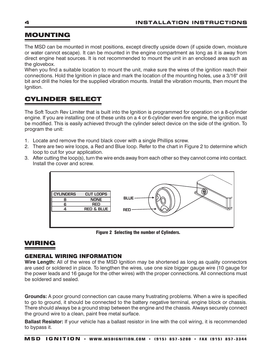 MSD 6440 40th Anniversary 6AL Ignition Control Installation User Manual | Page 4 / 16