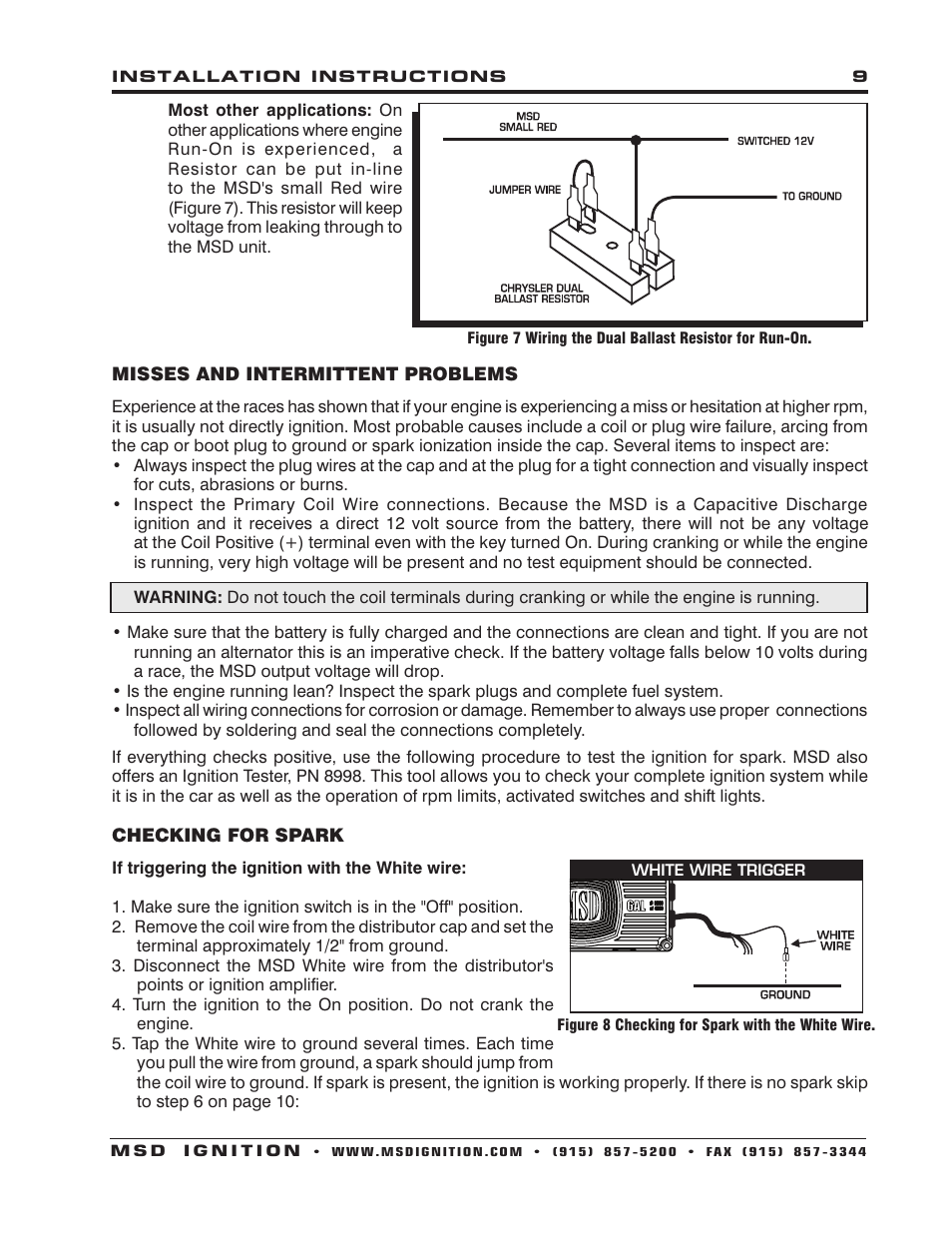 MSD 6440 40th Anniversary 6AL Ignition Control Installation User Manual | Page 9 / 16