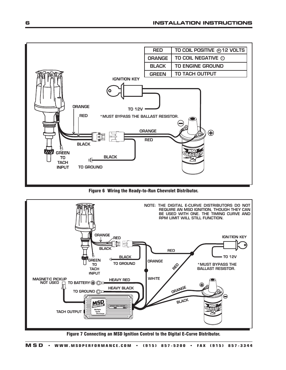 MSD 8503 Ford 289, 302 E-Curve Pro-Billet Distributor Installation User Manual | Page 6 / 8