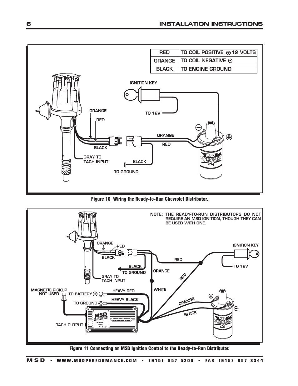 MSD 8360 Chevy V8 w_Internal Module Distributor Installation User Manual | Page 6 / 8