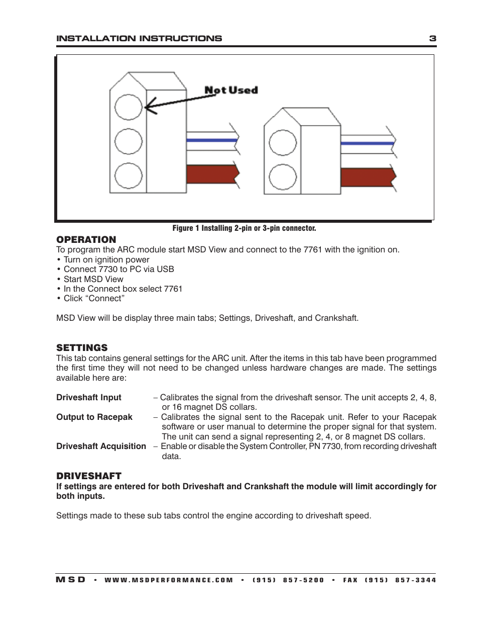 MSD 7761 Advance RPM Control Module Installation User Manual | Page 3 / 8