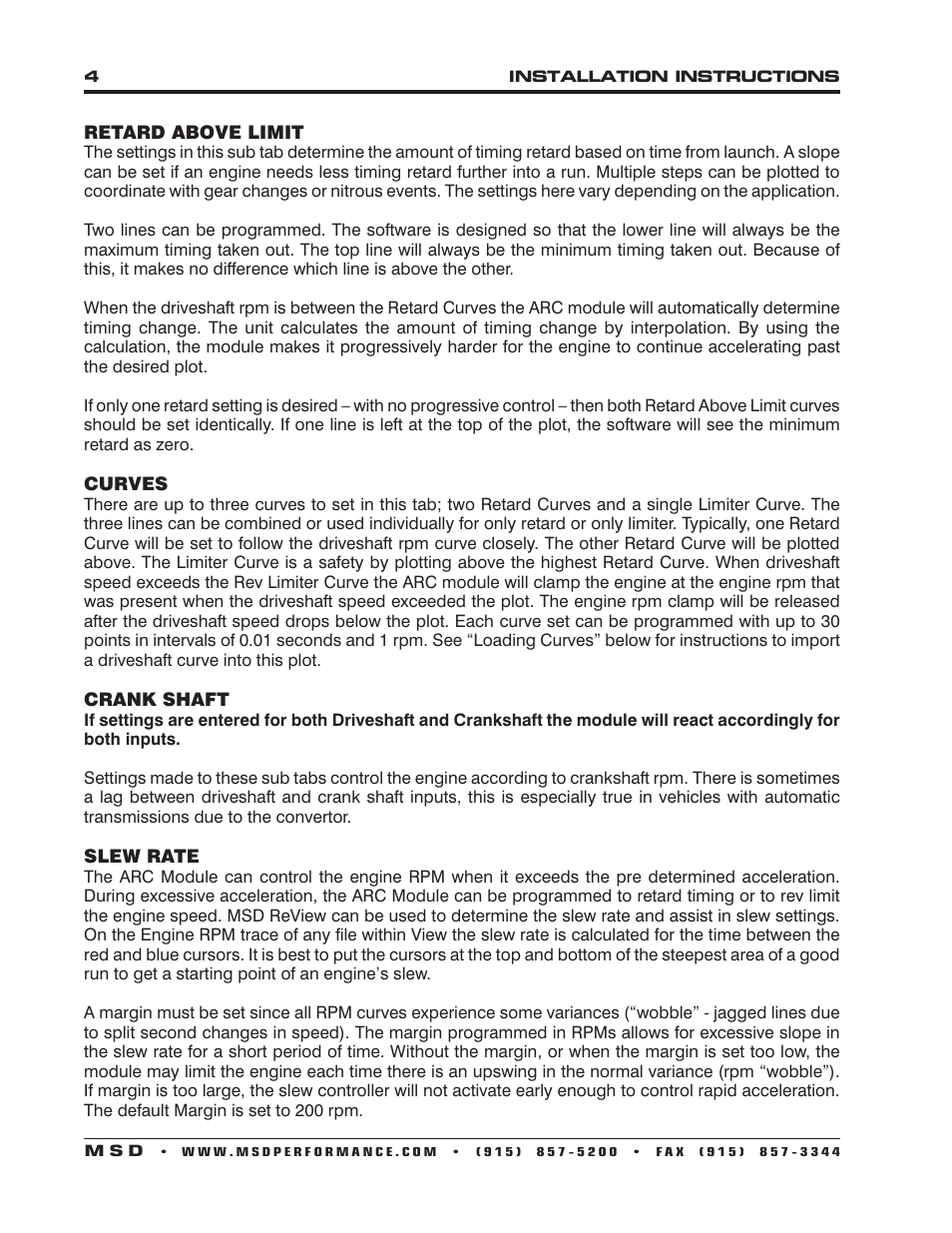 MSD 7761 Advance RPM Control Module Installation User Manual | Page 4 / 8