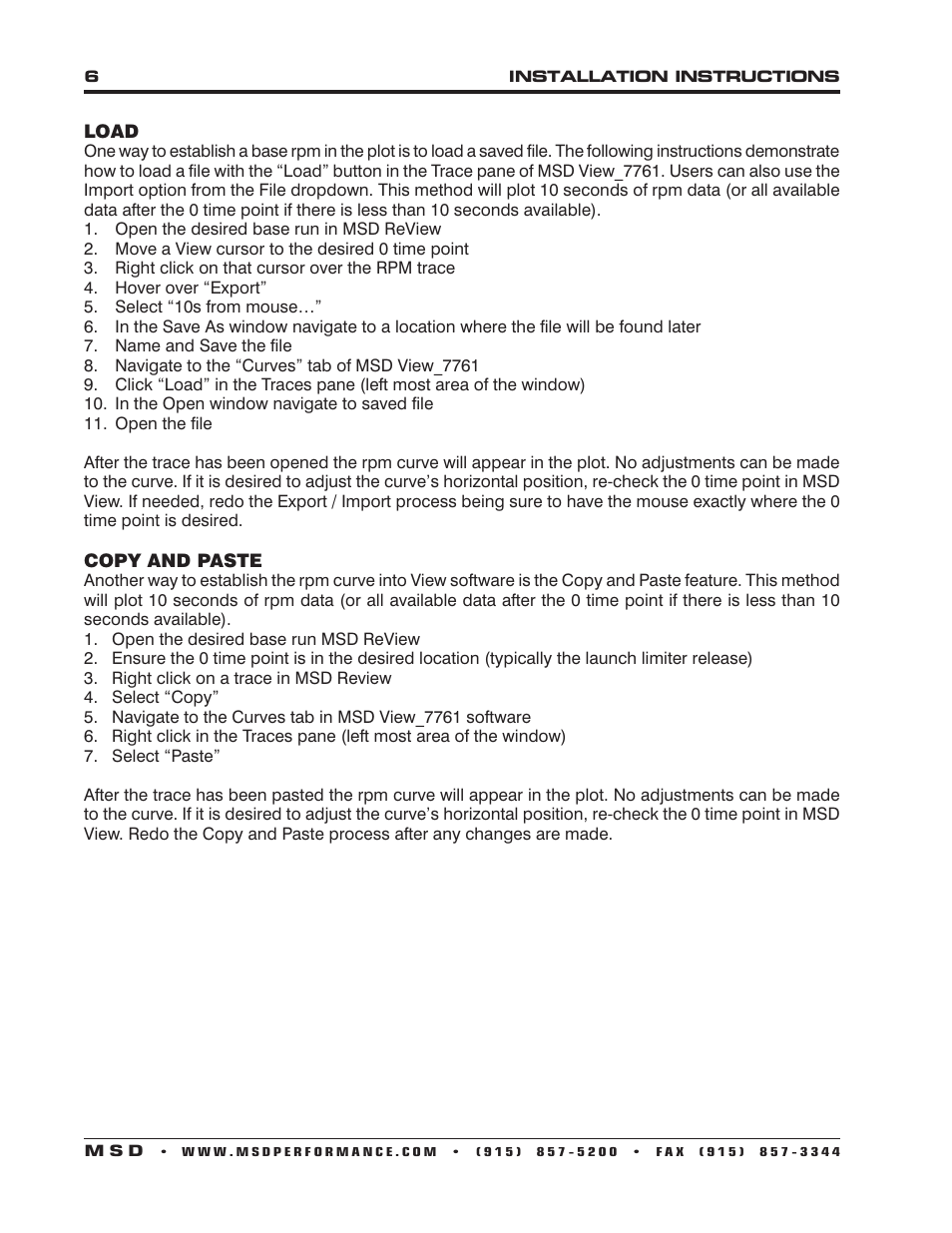 MSD 7761 Advance RPM Control Module Installation User Manual | Page 6 / 8