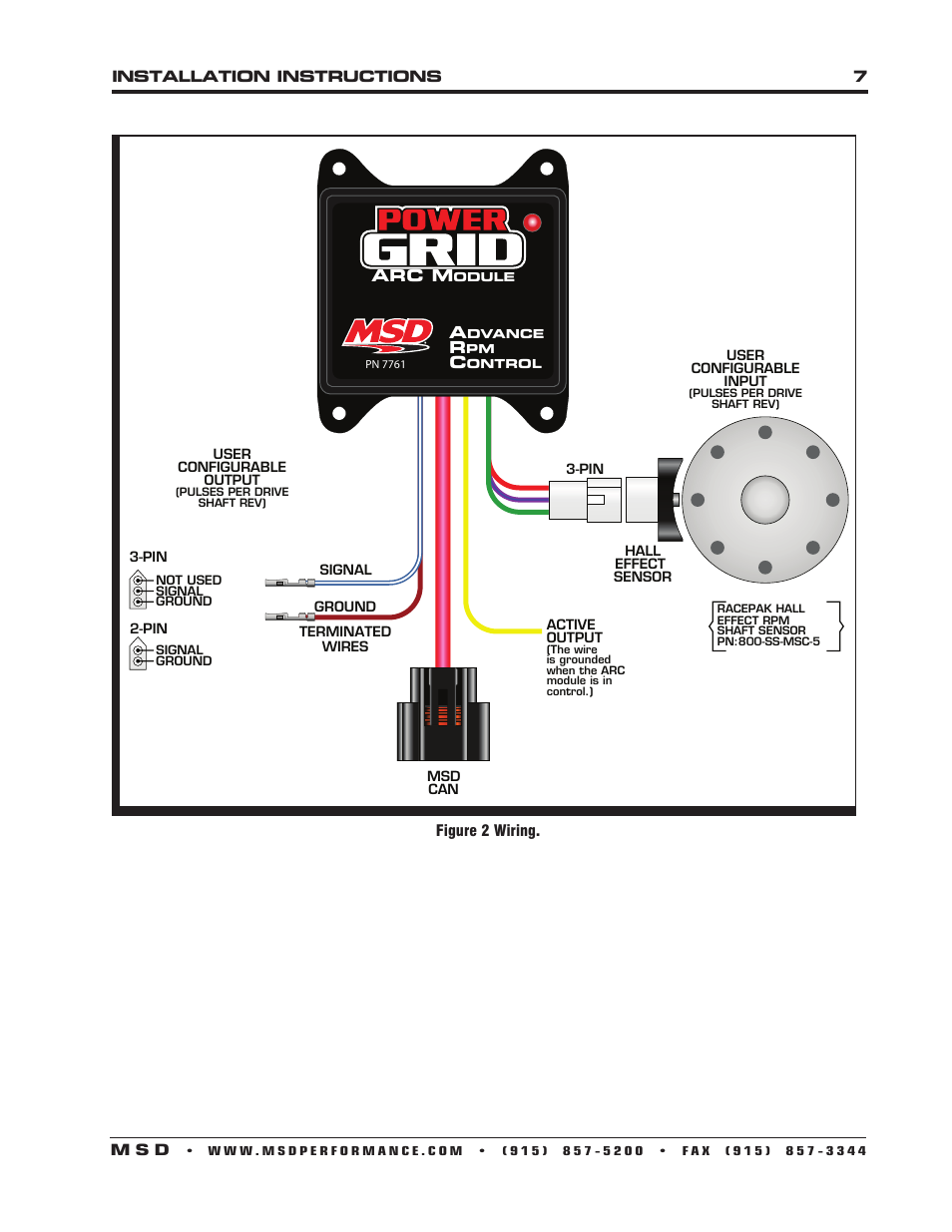 MSD 7761 Advance RPM Control Module Installation User Manual | Page 7 / 8