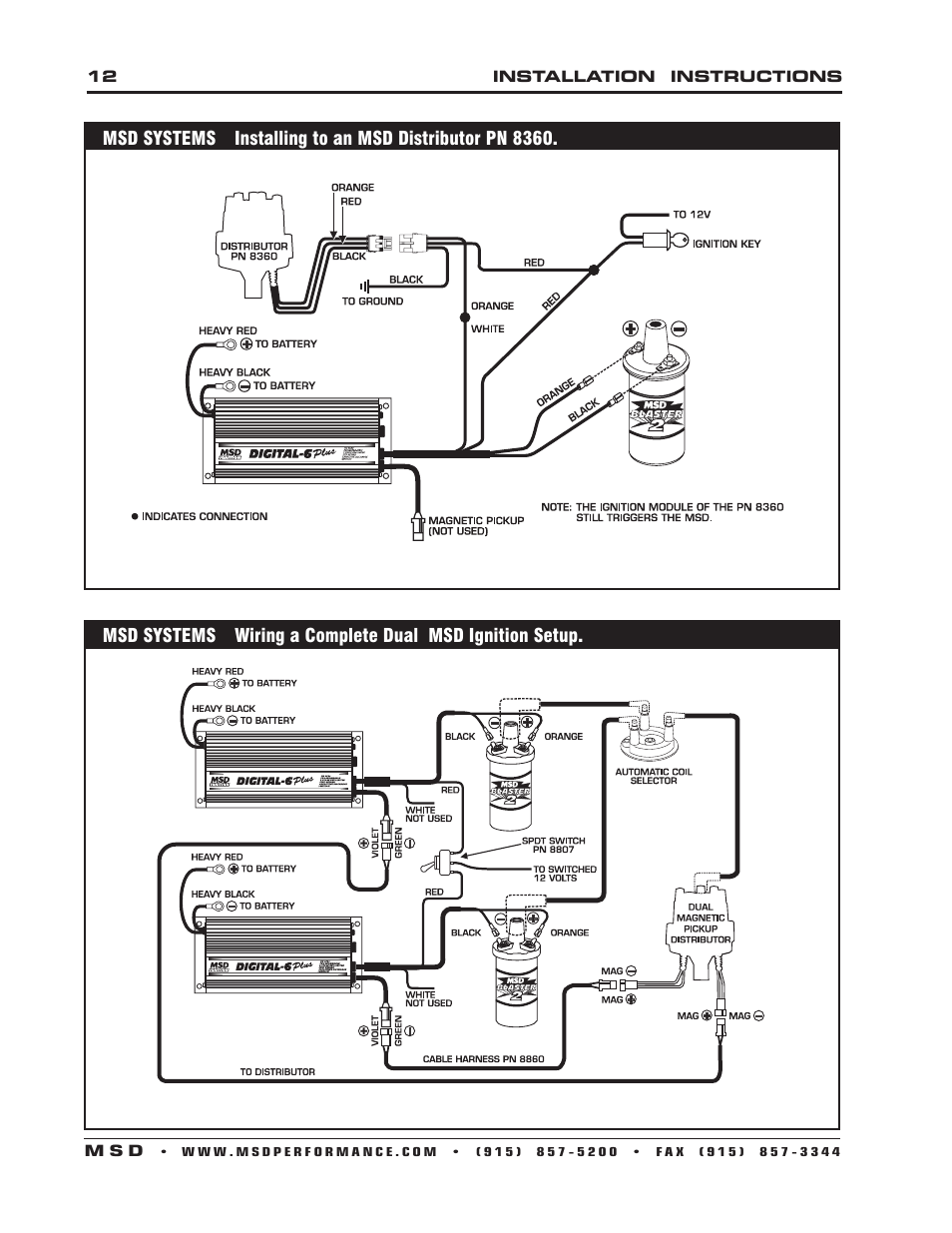 MSD 6520 Digital 6-Plus Ignition Control Installation User Manual | Page 12 / 24