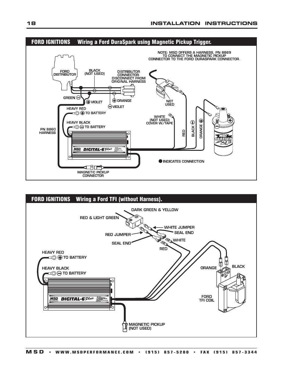 MSD 6520 Digital 6-Plus Ignition Control Installation User Manual | Page 18 / 24