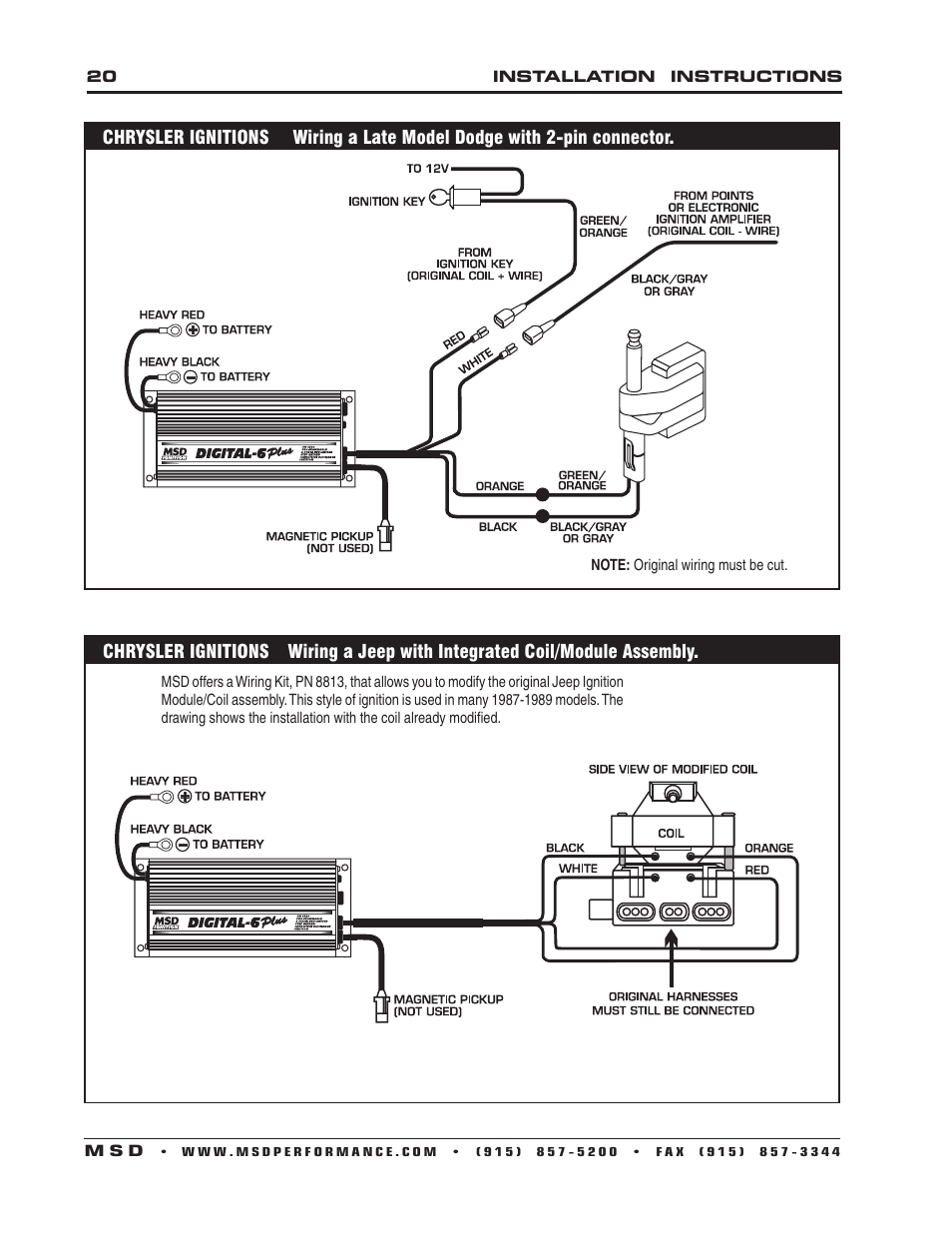 MSD 6520 Digital 6-Plus Ignition Control Installation User Manual | Page 20 / 24