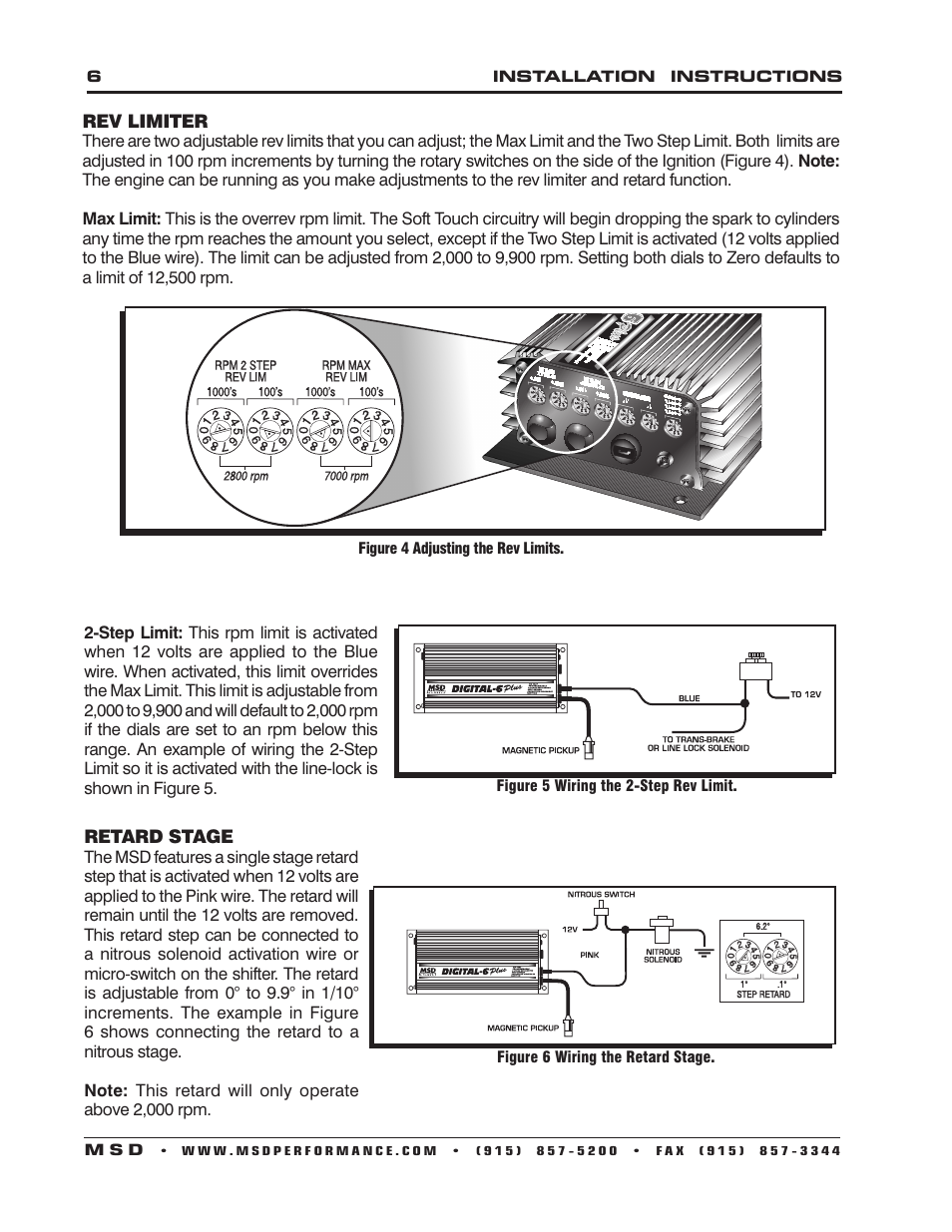 MSD 6520 Digital 6-Plus Ignition Control Installation User Manual | Page 6 / 24