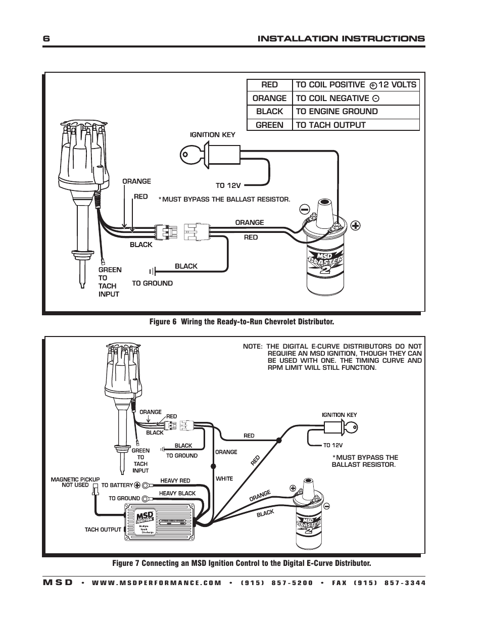 MSD 8504 Chrysler, 318, 340, 360, E-Curve Distributor Installation User Manual | Page 6 / 8