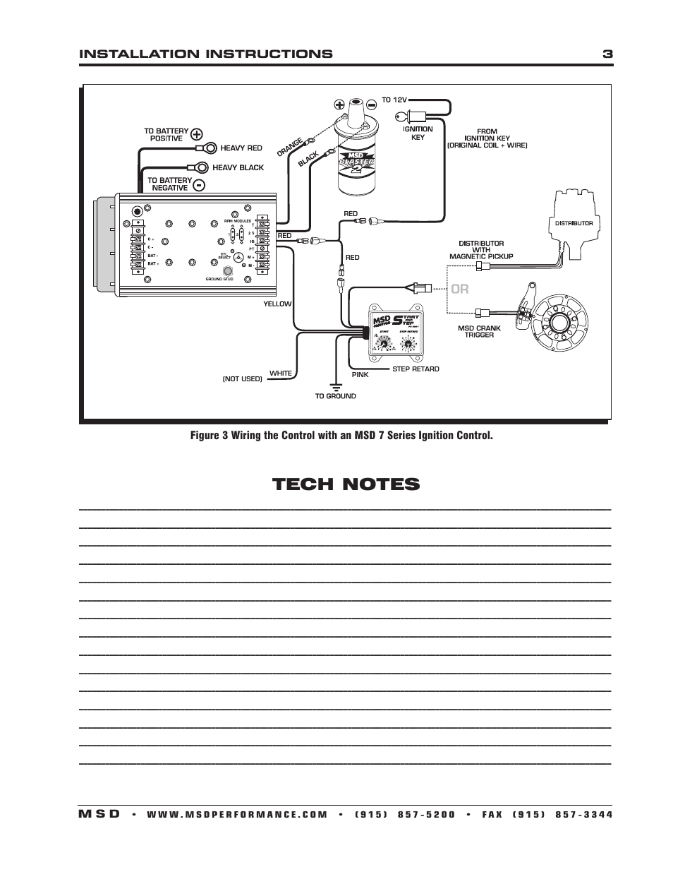 Installation instructions 3 m s d | MSD 8987 Start and Step Timing Control Installation User Manual | Page 3 / 4