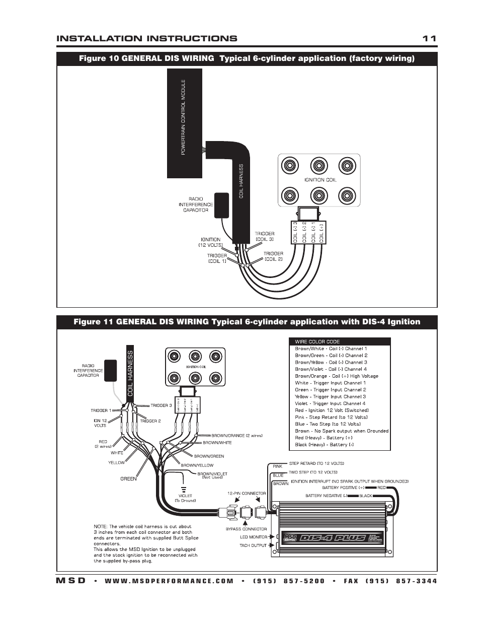 MSD 62153 DIS-4 Plus High Output Installation User Manual | Page 11 / 16