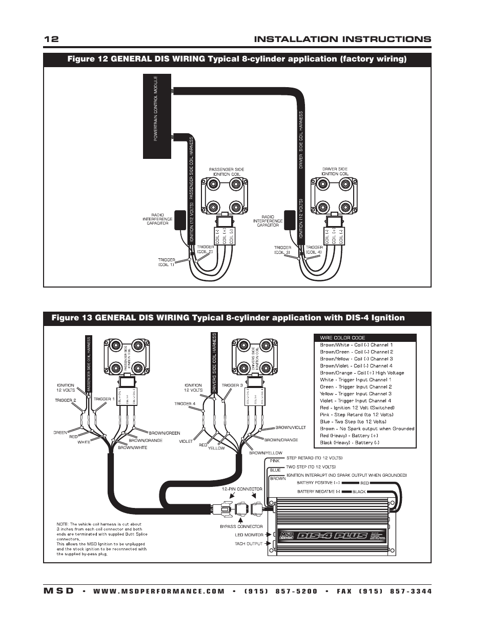 MSD 62153 DIS-4 Plus High Output Installation User Manual | Page 12 / 16