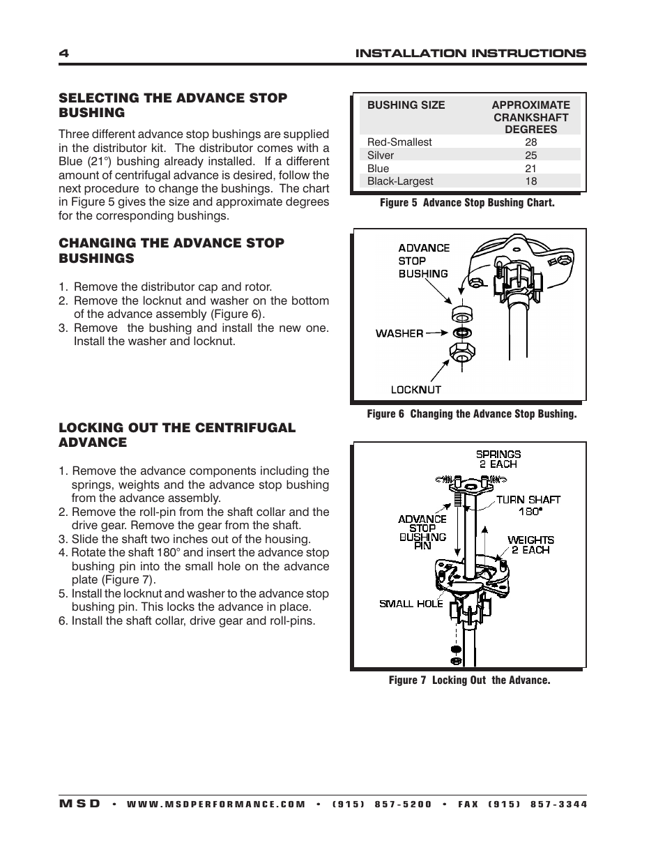 MSD 8594 Ford FE Pro-Billet Distributor Installation User Manual | Page 4 / 8