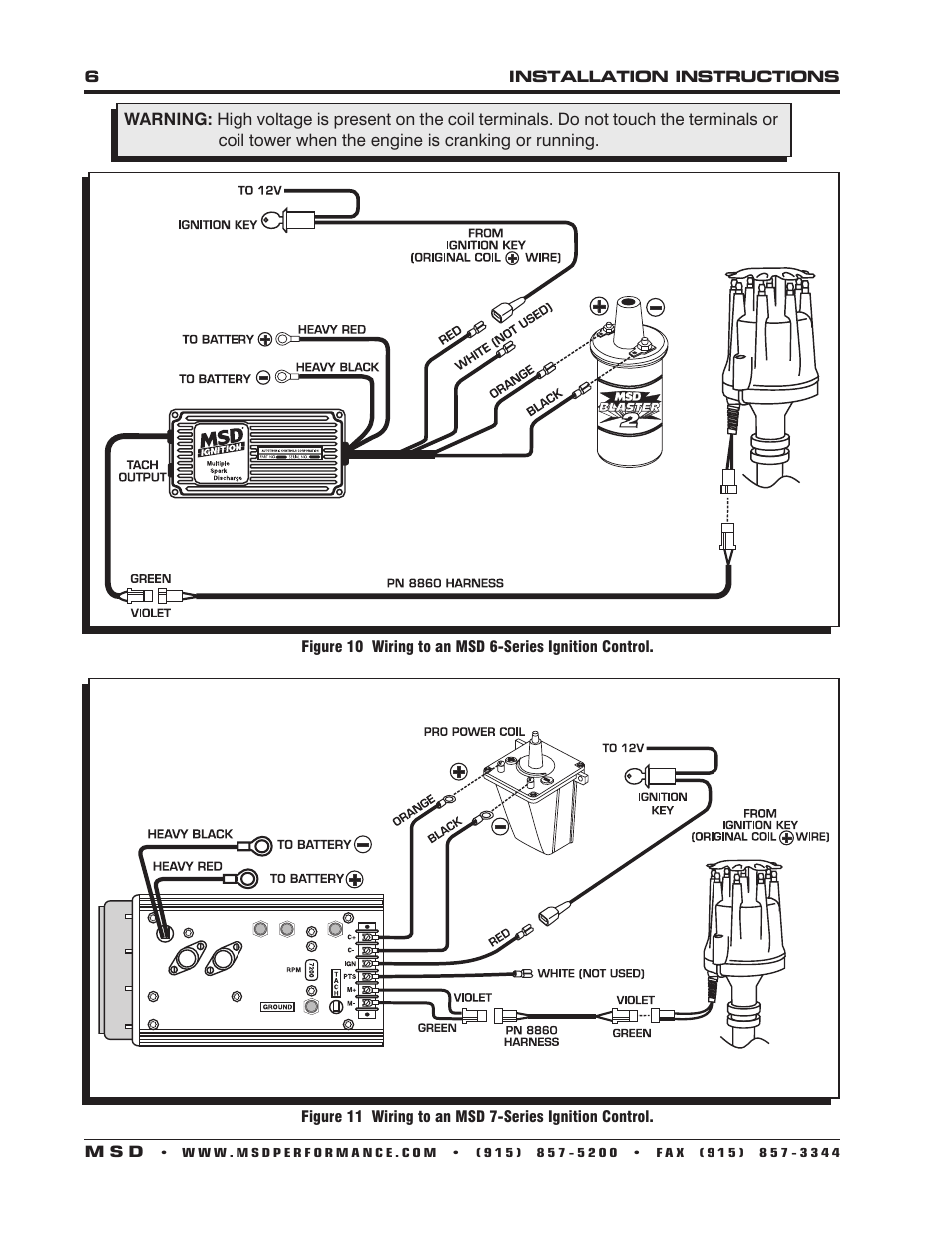 MSD 8594 Ford FE Pro-Billet Distributor Installation User Manual | Page 6 / 8