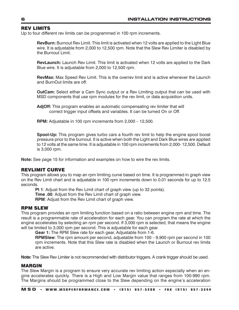 MSD 7531 Programmable Digital-7 Plus Installation User Manual | Page 6 / 20