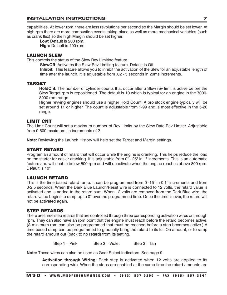 MSD 7531 Programmable Digital-7 Plus Installation User Manual | Page 7 / 20