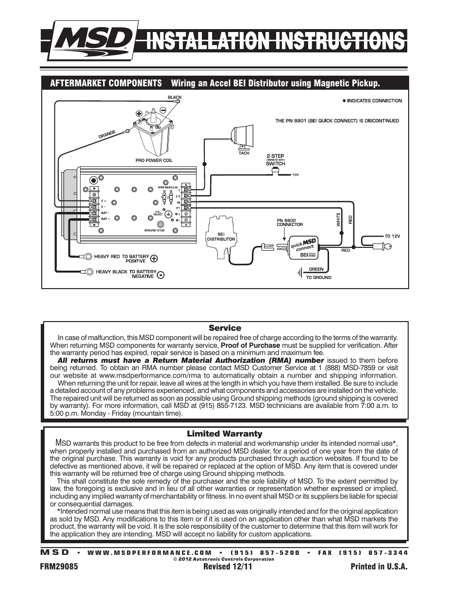 MSD 7222 7AL-2 Ignition Control Installation User Manual | Page 16 / 16