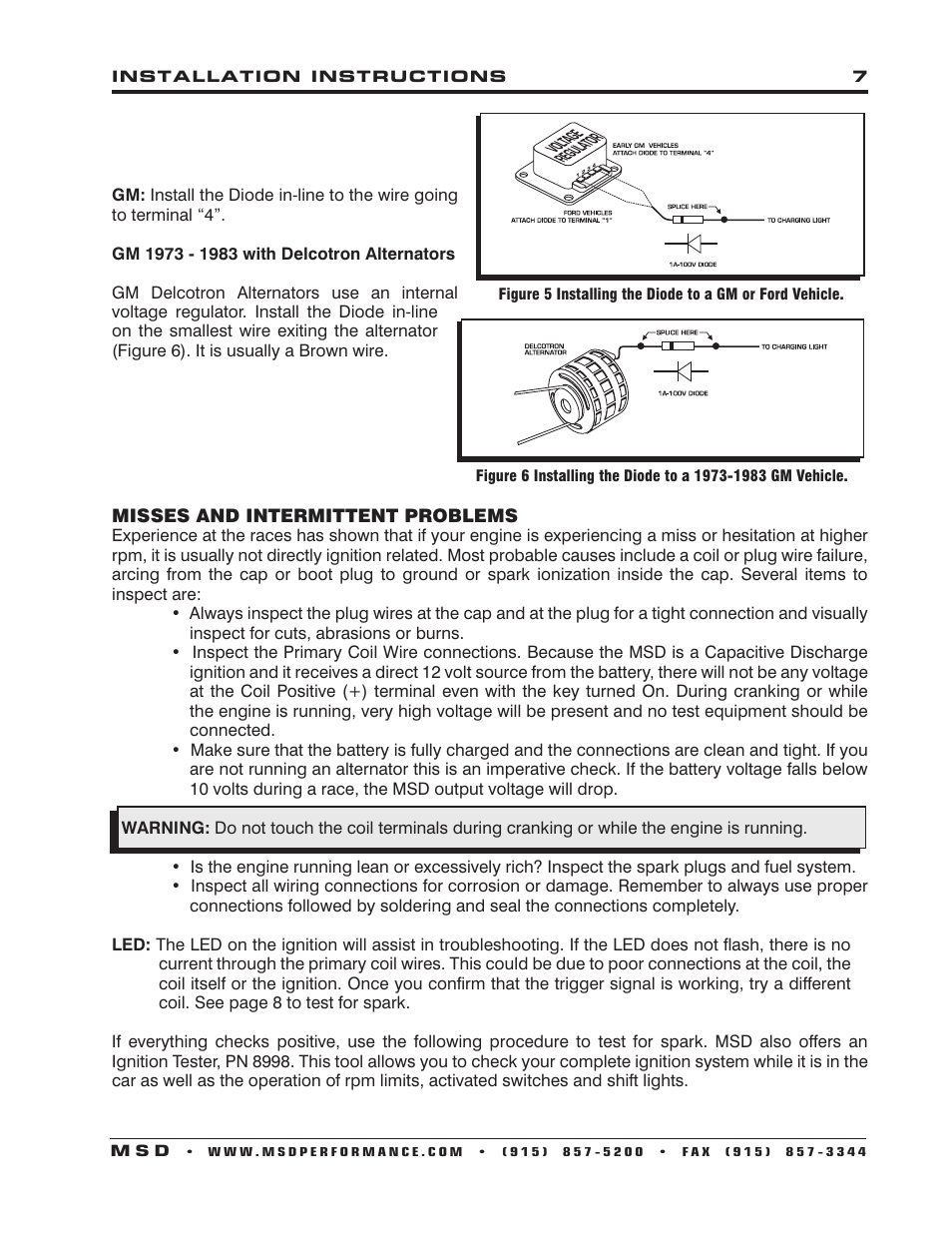 MSD 7222 7AL-2 Ignition Control Installation User Manual | Page 7 / 16