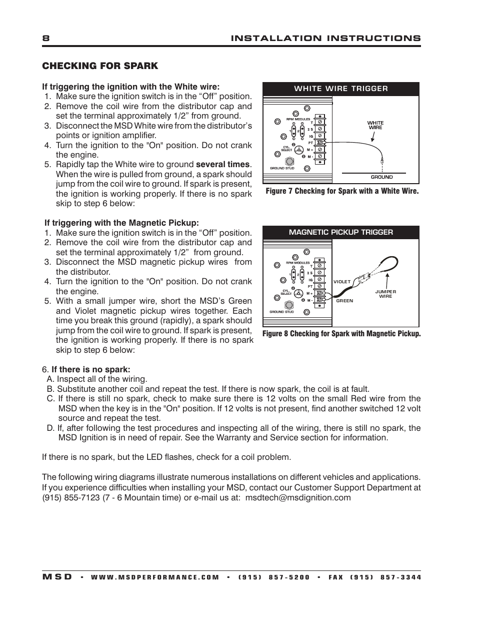 MSD 7222 7AL-2 Ignition Control Installation User Manual | Page 8 / 16