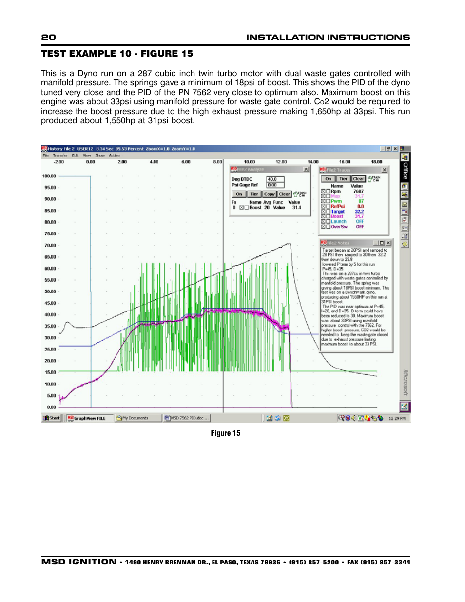 MSD 7562 Programmable Launch Boost Controller Installation User Manual | Page 20 / 24