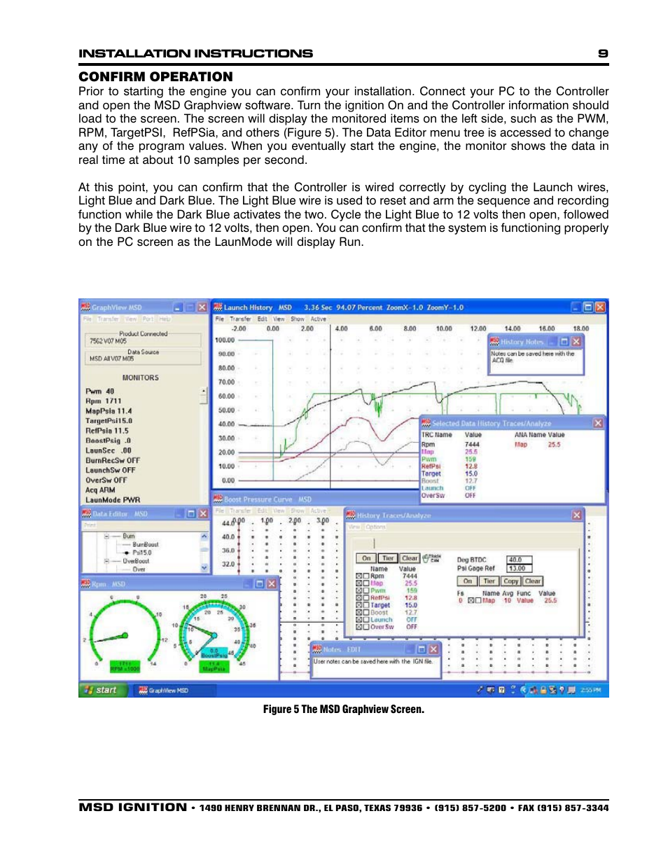 MSD 7562 Programmable Launch Boost Controller Installation User Manual | Page 9 / 24