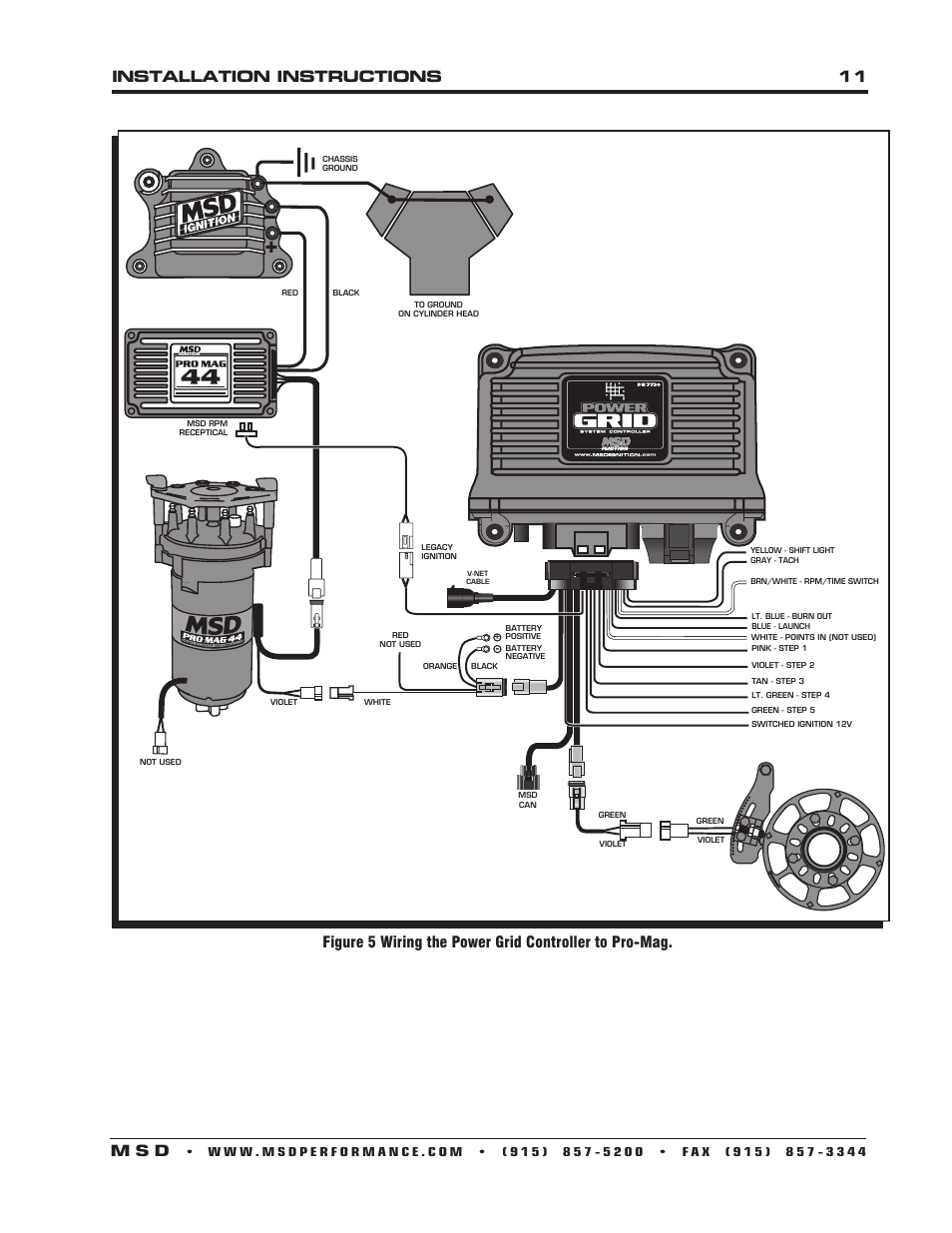 Installation instructions 11 m s d | MSD 7730 Power Grid System - Controller Only Installation User Manual | Page 11 / 16