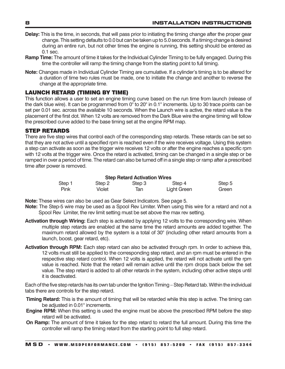 MSD 7730 Power Grid System - Controller Only Installation User Manual | Page 8 / 16