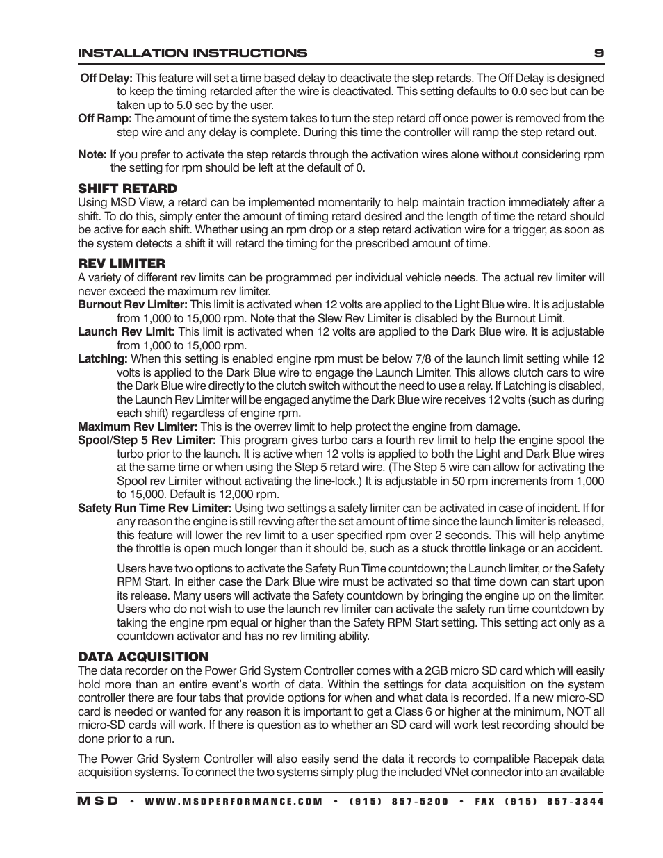 MSD 7730 Power Grid System - Controller Only Installation User Manual | Page 9 / 16