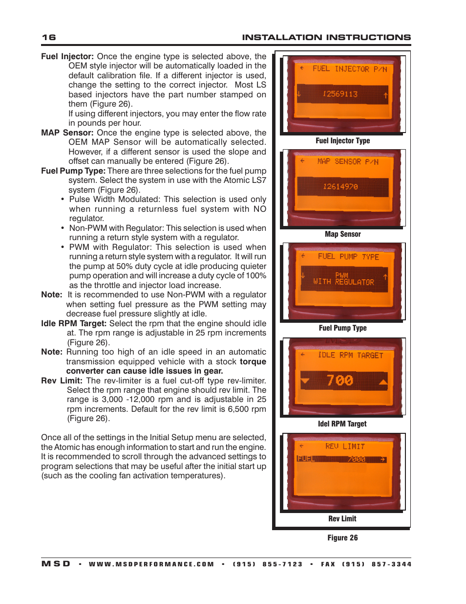 MSD 2960 Atomic LS7 Master Kit Installation User Manual | Page 16 / 24