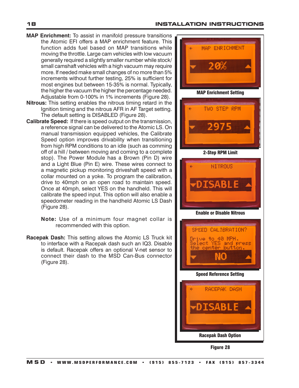 MSD 2960 Atomic LS7 Master Kit Installation User Manual | Page 18 / 24