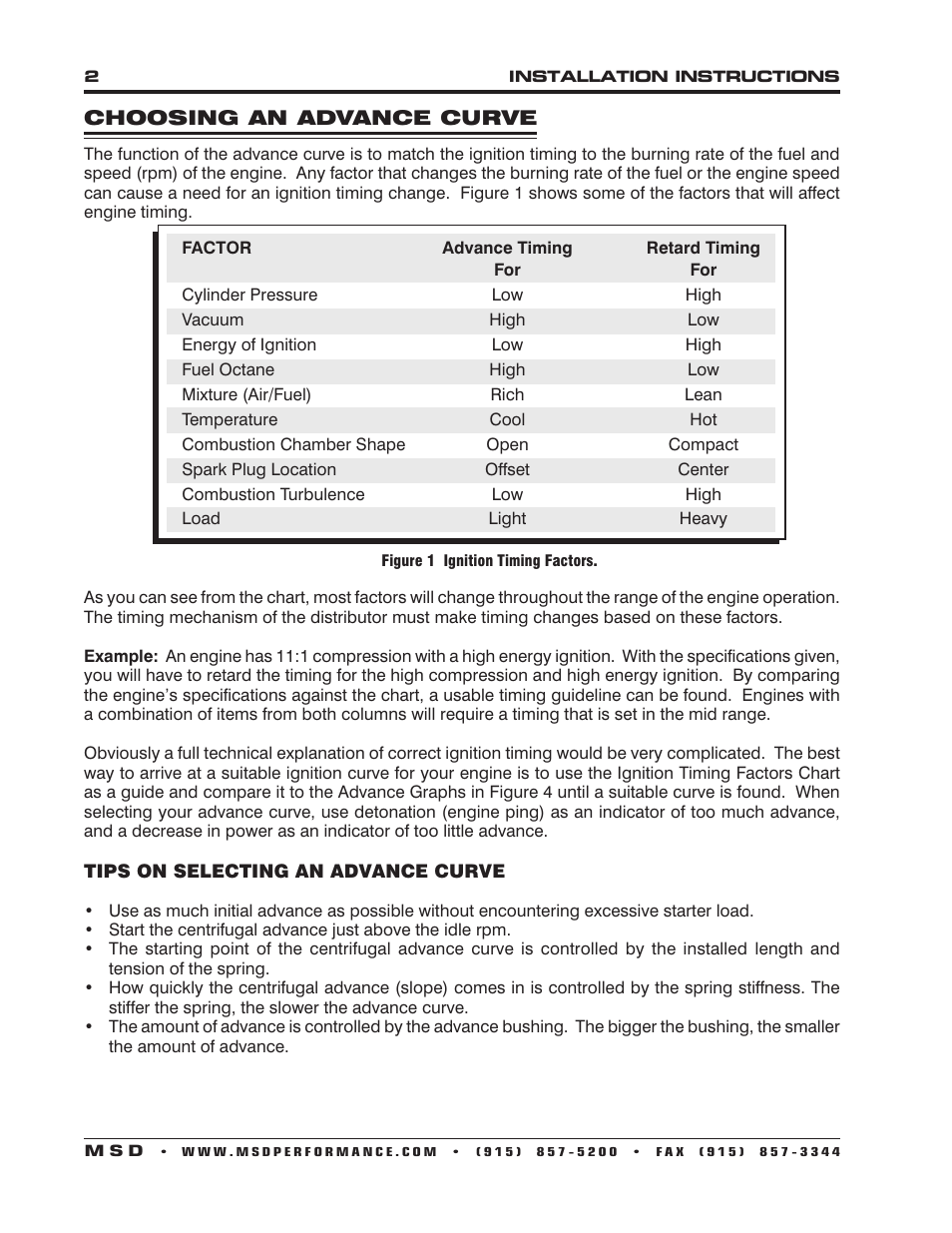 MSD 8356 Chevy V8 Dual Pickup Distributor Installation User Manual | Page 2 / 8