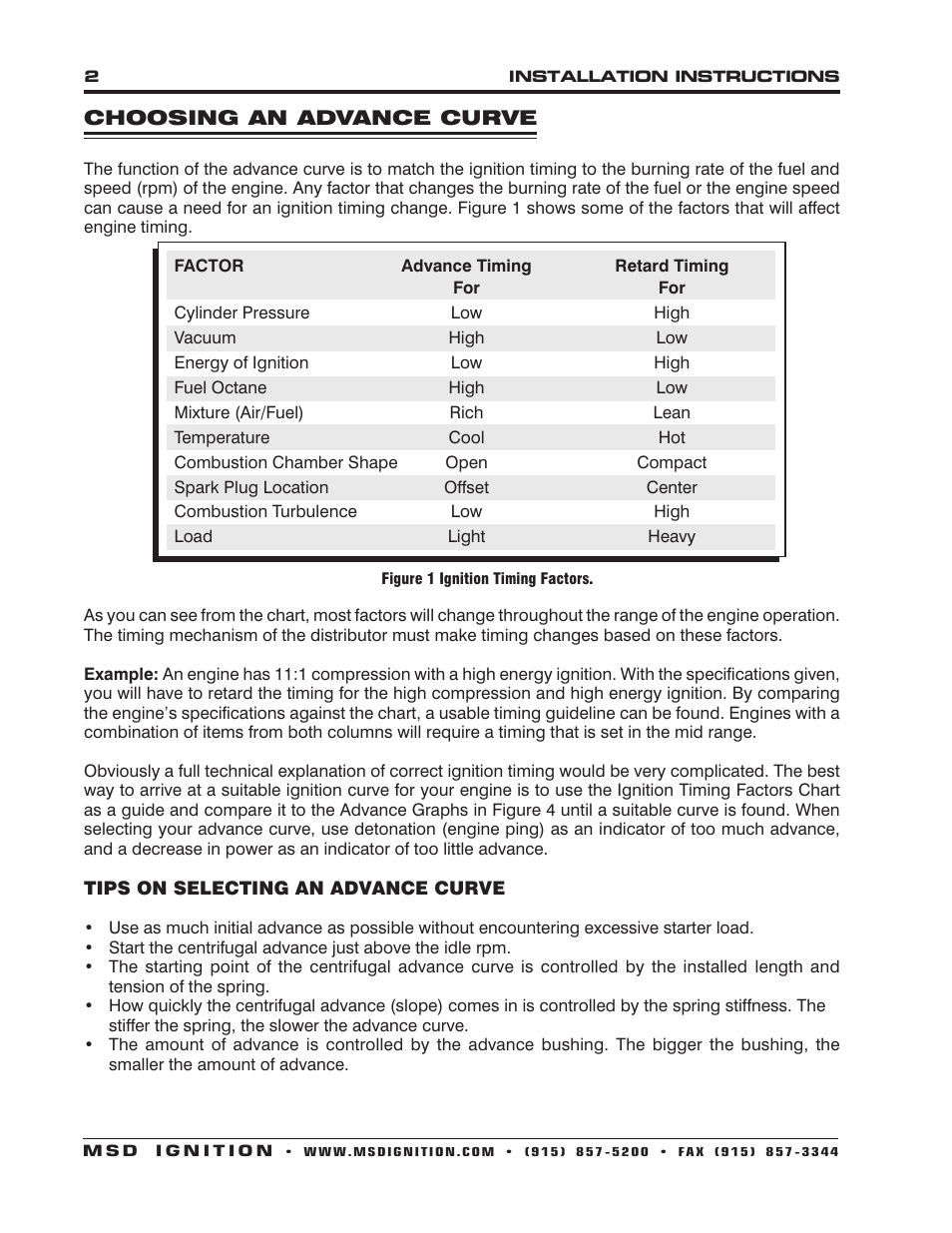 MSD 8597 Chevy V6 Even-Fire Pro-Billet Distributor Installation User Manual | Page 2 / 8